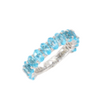 Blue Topaz Oval Eternity Ring