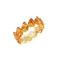 Golden Topaz Pear Shape Eternity Ring