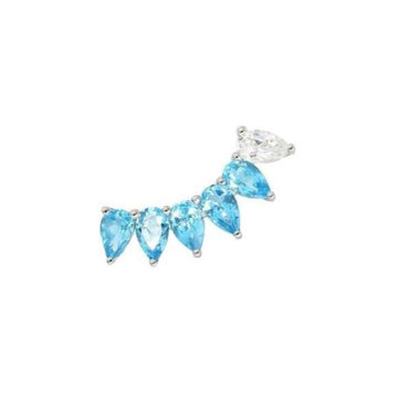 Blue & White Topaz Earrings