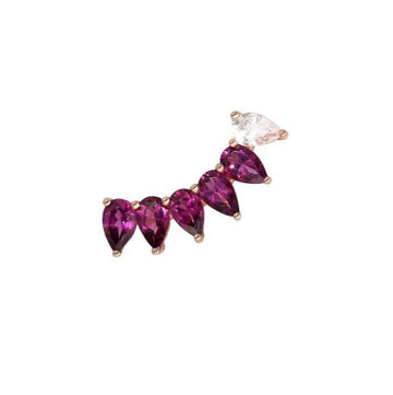 Rhodolite & White Topaz Earrings