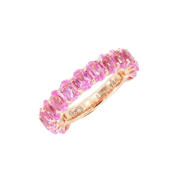 Pink Sapphire Oval Eternity Ring