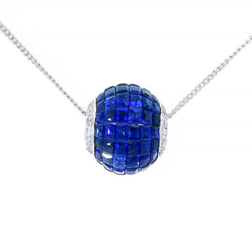 Signature Invisible Setting Disco Pendant with Blue Sapphires & Diamonds